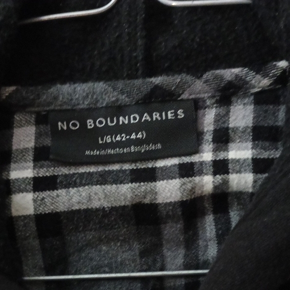 No Boundaries Monochrome Plaid Hoodie - Picture 2 of 7